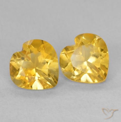 Shop natural 1.41ct 濃いゴールド シトリン gems, 心臓, from ブラジル at GemSelect. In stock, global shipping!