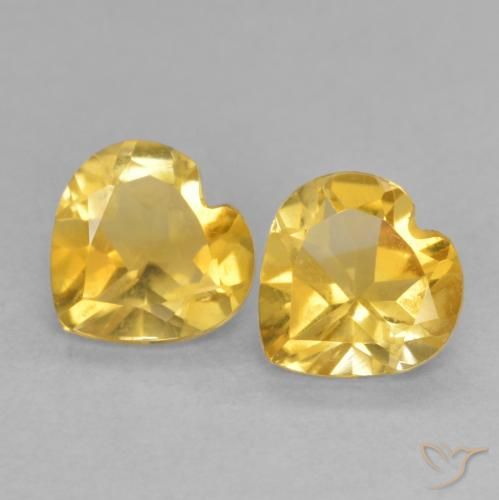 Shop natural 1.31ct 明るいゴールド シトリン gems, 心臓, from ブラジル at GemSelect. In stock, global shipping!