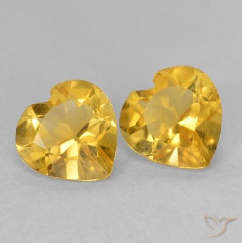 Shop natural 1.34ct ミディアムゴールデン シトリン gems, 心臓, from ブラジル at GemSelect. In stock, global shipping!