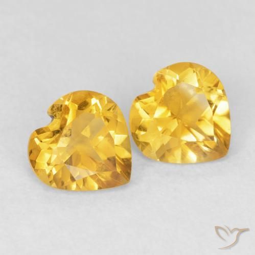 Shop natural 1.35ct 明るいゴールド シトリン gems, 心臓, from ブラジル at GemSelect. In stock, global shipping!