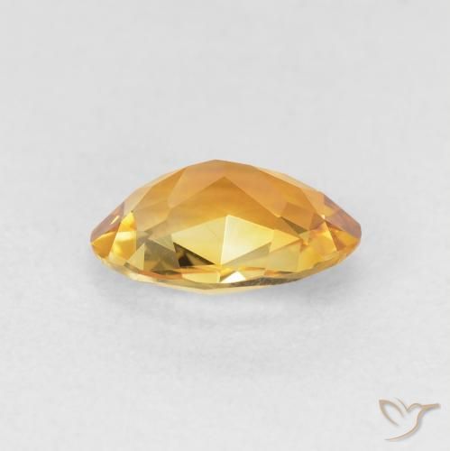 1.38カラットの天然Medium Light-Goldenシトリン、楕円形、VVS