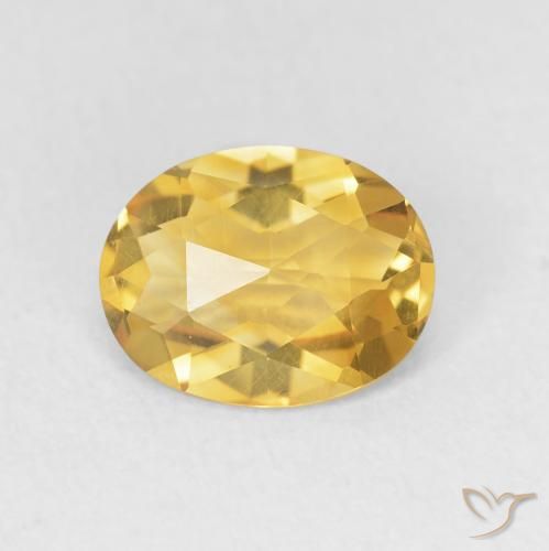 1.55ct 天然 ゴールド シトリン, 楕円形, VVS