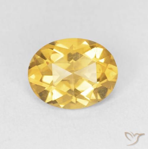 1.59ct 天然 ゴールド シトリン, 楕円形, VVS