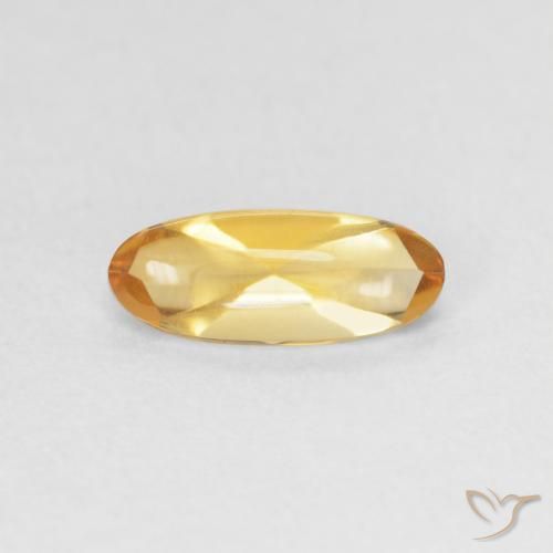 0.87ct 天然 Medium Light Orange-Gold シトリン, 楕円形, 透明