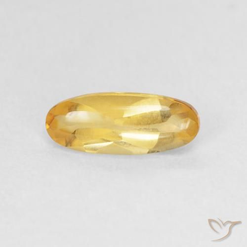 0.90ct 天然 ゴールド シトリン, 楕円形, 透明
