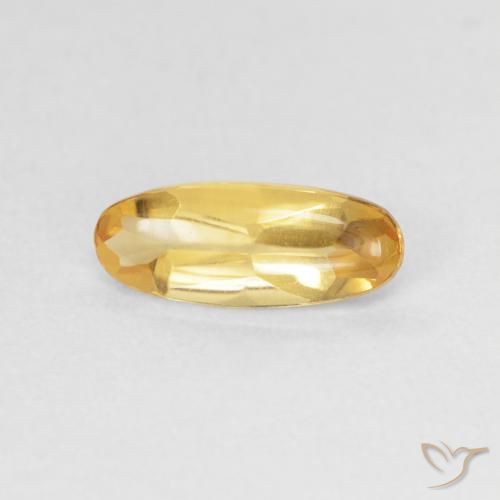 0.89ct 天然 ゴールド シトリン, 楕円形, 透明