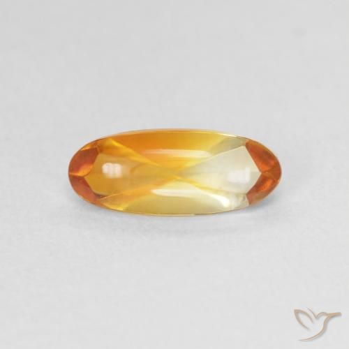 0.96ct 天然 オレンジゴールド シトリン, 楕円形, 透明