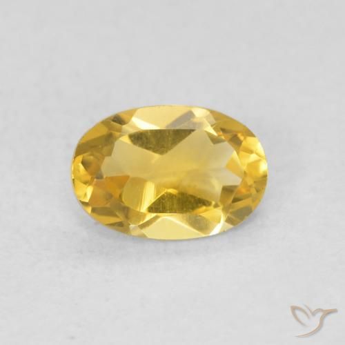 0.41ct 天然 ミディアムゴールデン シトリン, 楕円形, VVS-VS
