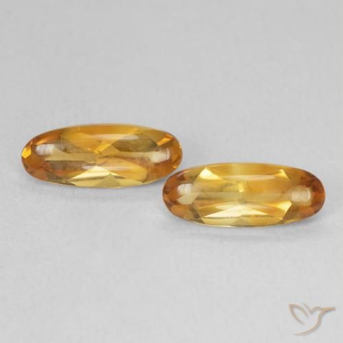 1.72ctw 天然 Medium Light-Golden シトリン, 楕円形, 透明