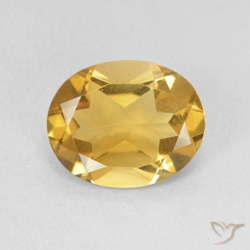 3.19ct 天然 濃いゴールド シトリン, 楕円形, VVS-VS