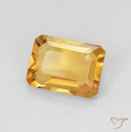 1.32カラットの天然Medium Light-Goldenシトリン、八角形 / エメラルドカット、VS
