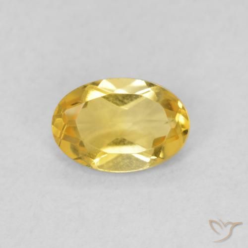 0.40ct 天然 ゴールドオレンジ シトリン, 楕円形, VVS-VS