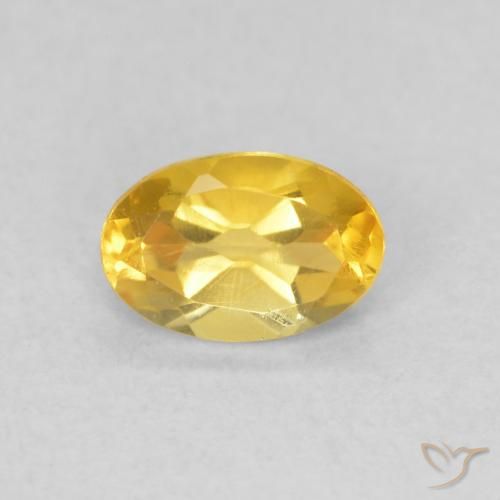 0.43ct 天然 ゴールドオレンジ シトリン, 楕円形, VVS-VS