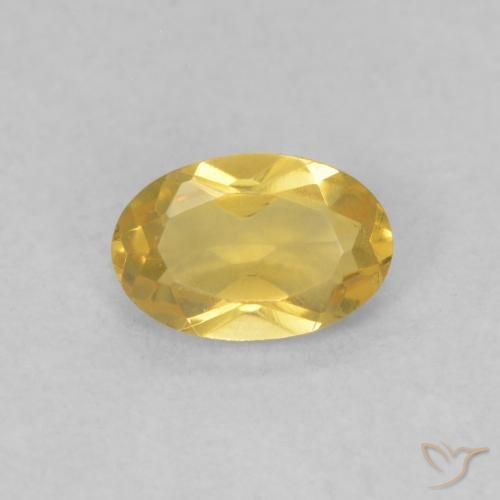 0.43ct 天然 ミディアムゴールデン シトリン, 楕円形, VVS-VS
