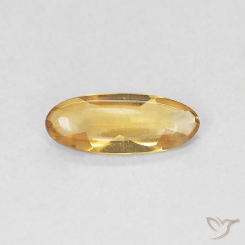 0.68ct 天然 Medium Light-Golden シトリン, 楕円形, 透明