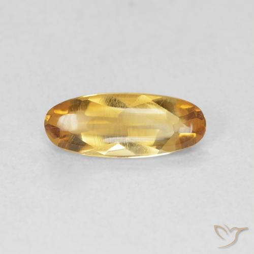 0.78ct 天然 Medium Light-Golden シトリン, 楕円形, 透明