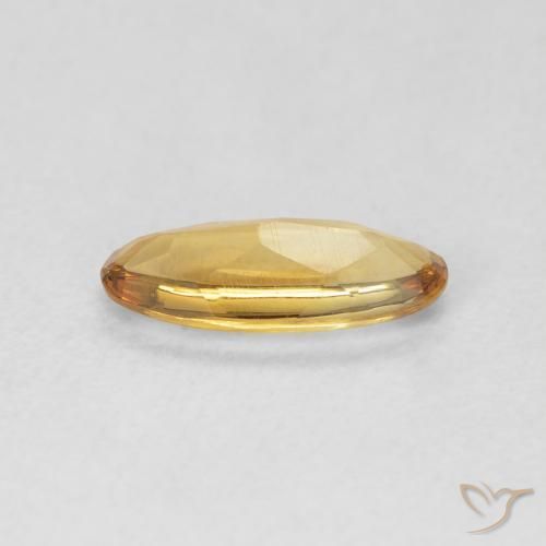 0.78カラットの天然Medium Light-Goldenシトリン、楕円形、透明