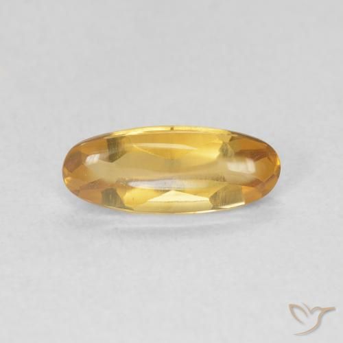 0.87ct 天然 Medium Light-Golden シトリン, 楕円形, 透明