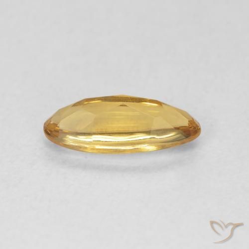 0.87カラットの天然Medium Light-Goldenシトリン、楕円形、透明