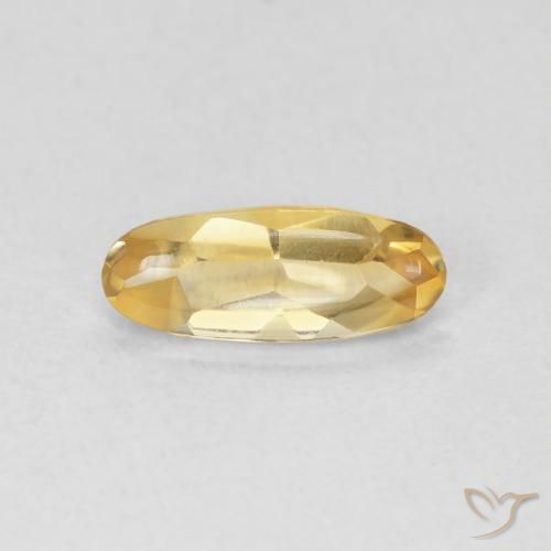0.80ct 天然 ミディアムゴールド シトリン, 楕円形, 透明