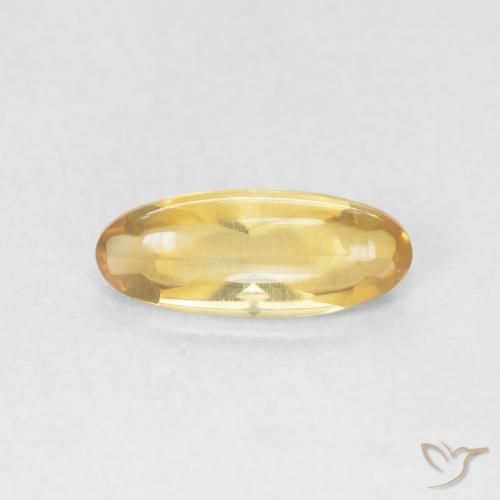 0.86ct 天然 ミディアムゴールド シトリン, 楕円形, 透明