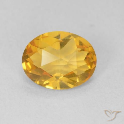 1.57ct 天然 ダークゴールデン シトリン, 楕円形, VVS-VS