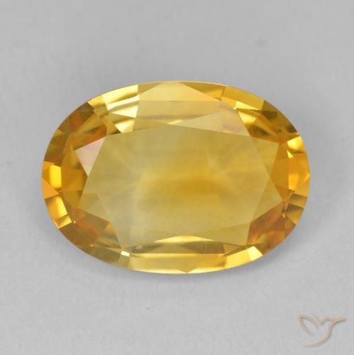 5.76ct 天然 ダークゴールデン シトリン, 楕円形, VVS