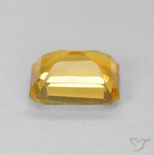 1.62カラットの天然Medium Light Orange-Goldシトリン、八角形 / エメラルドカット、VVS-VS