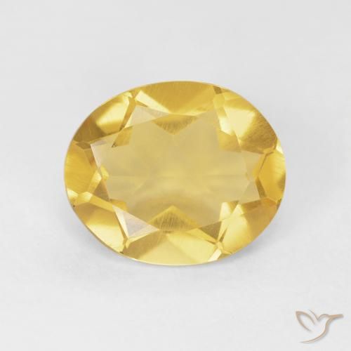 3.92ct 天然 ゴールドオレンジ シトリン, 楕円形, VVS-VS