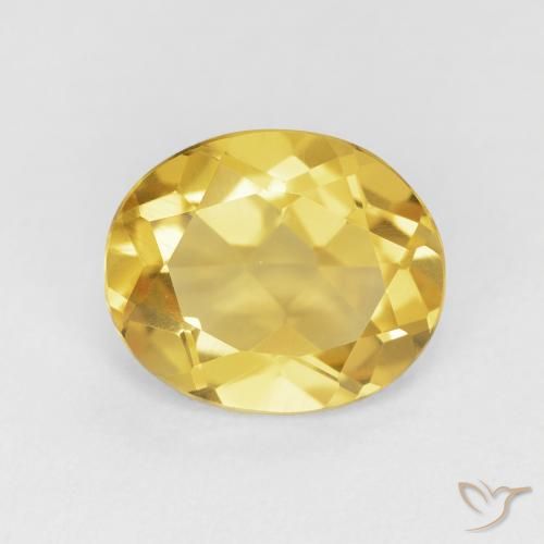 3.94ct 天然 ゴールド シトリン, 楕円形, VVS