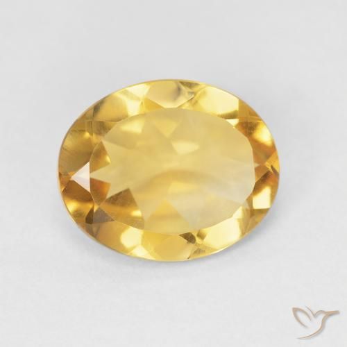 3.47ct 天然 Medium Light Orange-Gold シトリン, 楕円形, VVS-VS