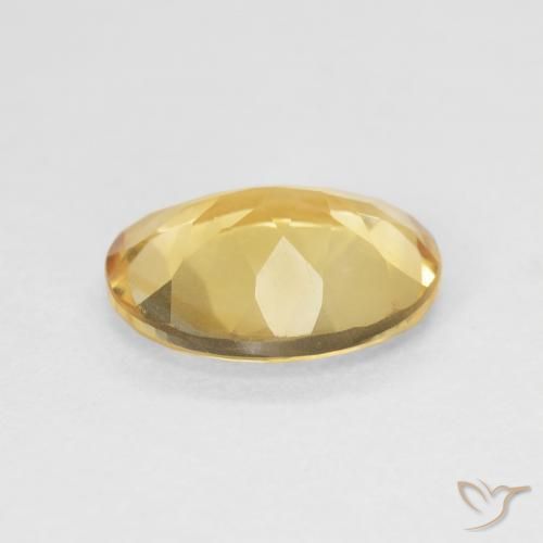 3.47カラットの天然Medium Light Orange-Goldシトリン、楕円形、VVS-VS