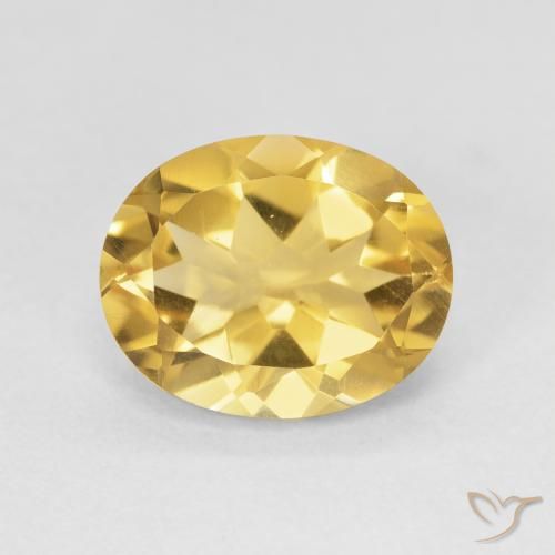 3.63ct 天然 濃いゴールド シトリン, 楕円形, VVS-VS