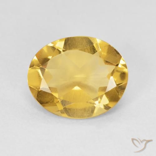 3.61ct 天然 ゴールド シトリン, 楕円形, VVS-VS