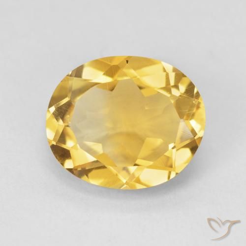 4.44ct 天然 ゴールド シトリン, 楕円形, VVS-VS