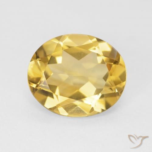 4.23ct 天然 ゴールド シトリン, 楕円形, VVS-VS