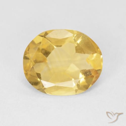 2.96ct 天然 ミディアムゴールデン シトリン, 楕円形, VVS-VS