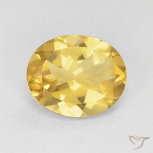 4.19ct 天然 ミディアムゴールデン シトリン, 楕円形, VVS-VS