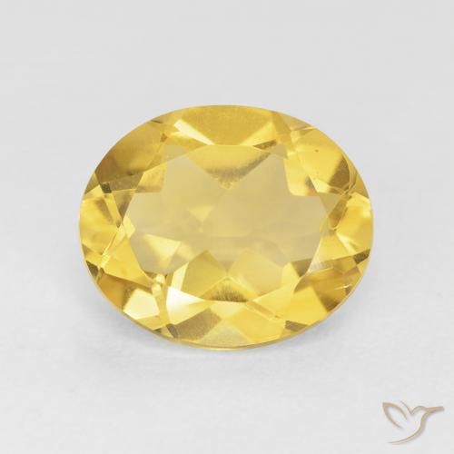 4.06ct 天然 ミディアムゴールデン シトリン, 楕円形, VVS-VS