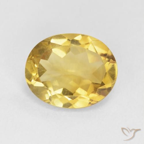 3.87ct 天然 ゴールドオレンジ シトリン, 楕円形, VVS-VS