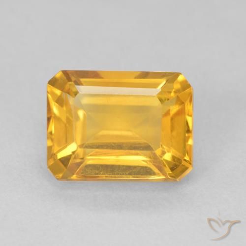 1.72ct 天然 ミディアムオレンジ シトリン, エメラルドカット, VVS-VS