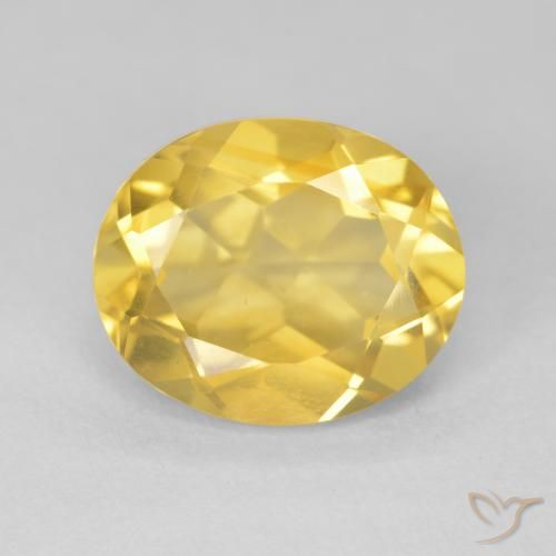 4.43ct 天然 ミディアムゴールデン シトリン, 楕円形, VVS-VS