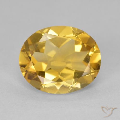 4.06ct 天然 ゴールド シトリン, 楕円形, VVS