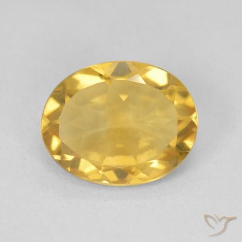 3.15ct 天然 ゴールド シトリン, 楕円形, VVS