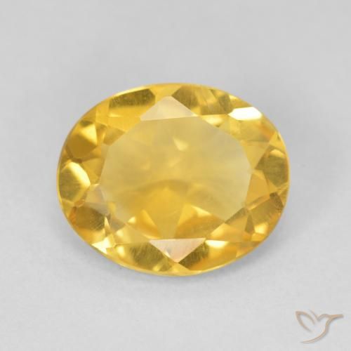 3.39ct 天然 明るいゴールド シトリン, 楕円形, VVS
