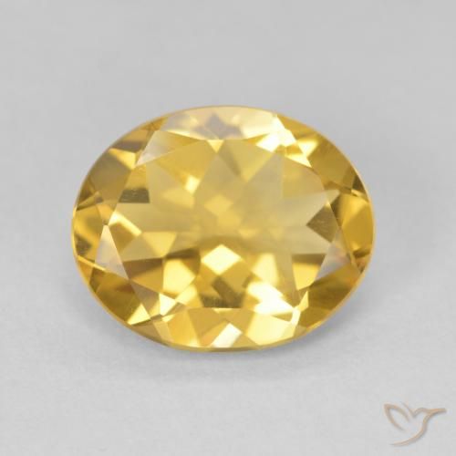 3.60ct 天然 ゴールド シトリン, 楕円形, VVS