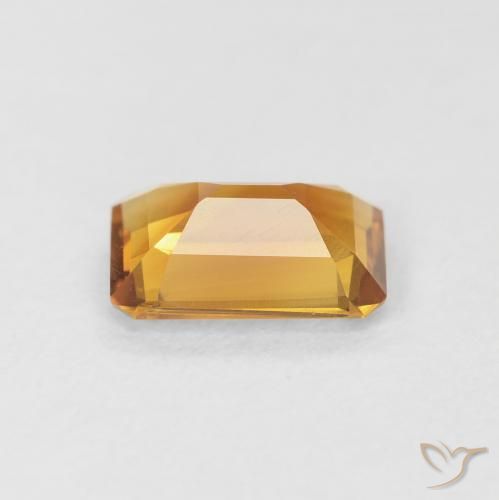 1.10カラットの天然Medium Light-Goldenシトリン、八角形 / エメラルドカット、VS