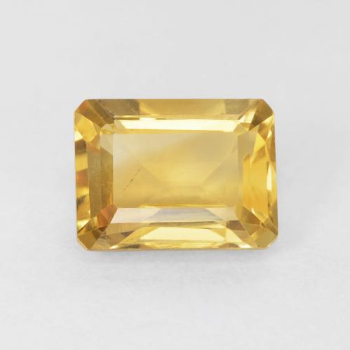 1.83ct 天然 ゴールド シトリン, エメラルドカット, VS