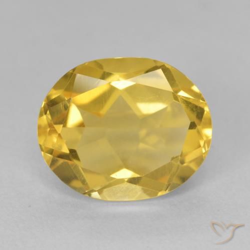 4.30ct 天然 ゴールド シトリン, 楕円形, VVS