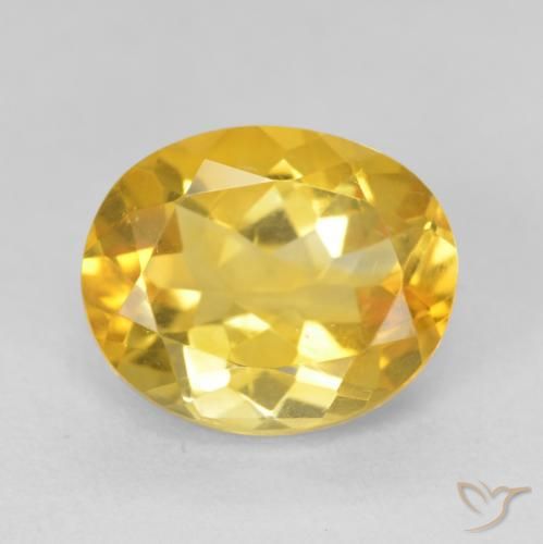 4.12ct 天然 ミディアムゴールデン シトリン, 楕円形, VVS